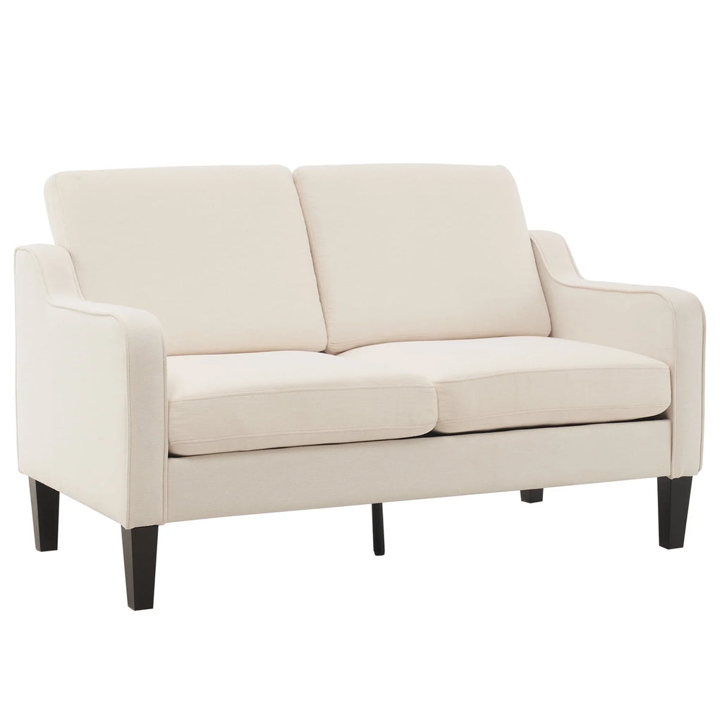 Beige Mid-century Modern Loveseat Y9896