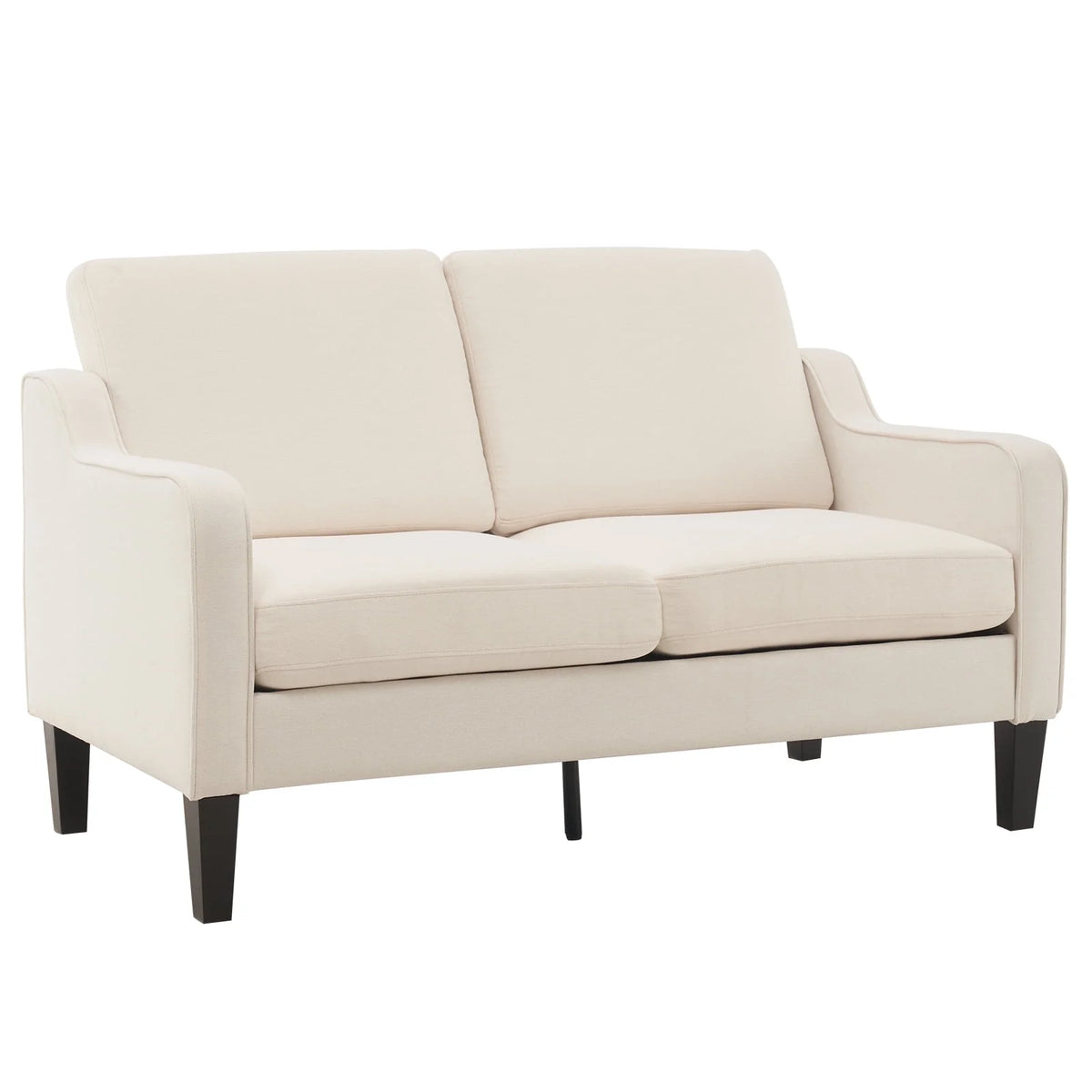 Beige Mid-century Modern Loveseat Y9896