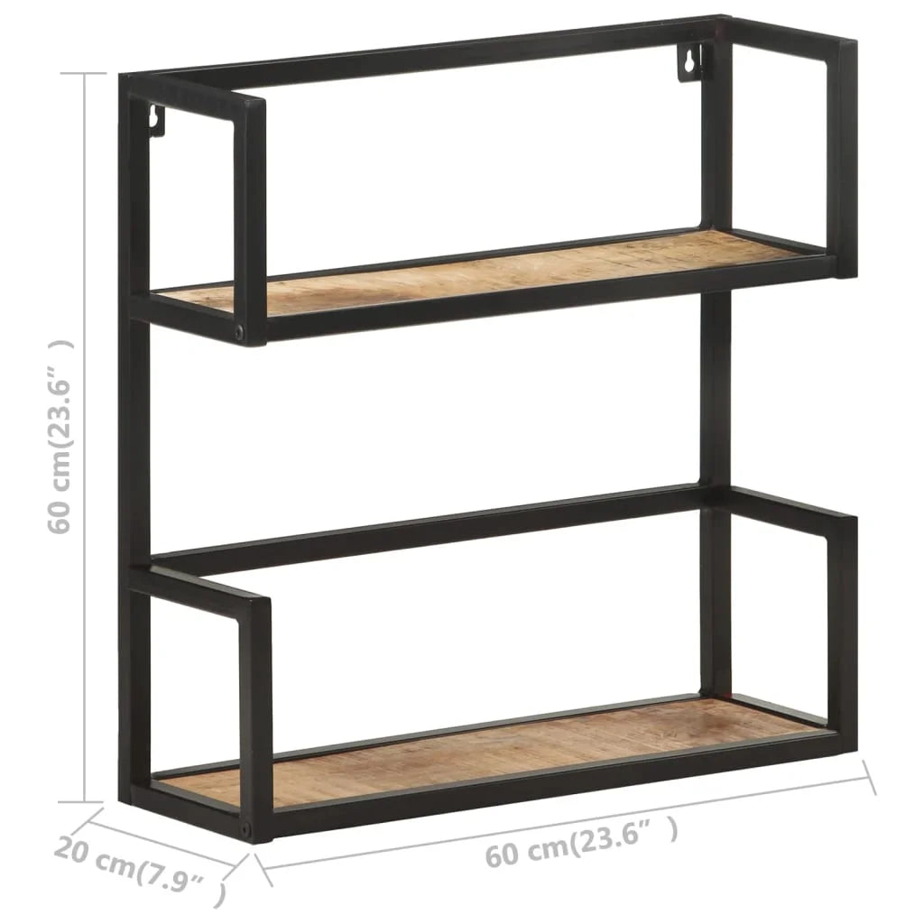 Wall Shelf Rough Mango Wood V187176