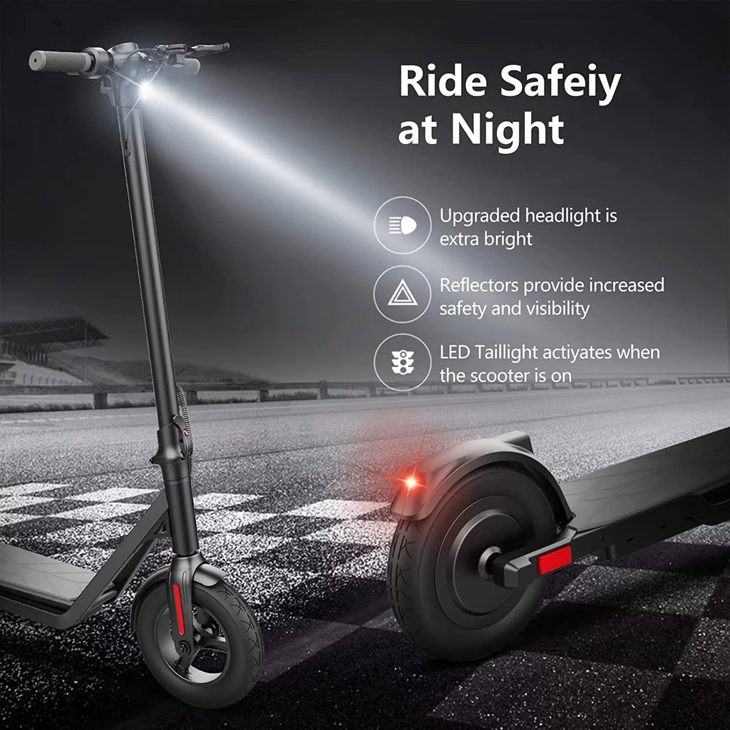 Electric Scooter 450W Motor 22 Miles Range 19MPH 10in Solid Tires Folding X90496