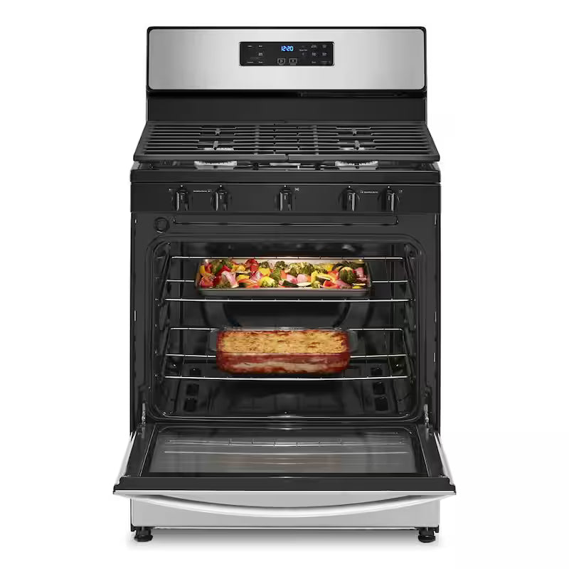 5-Burner Freestanding Gas Range in Stainless Steel X3820