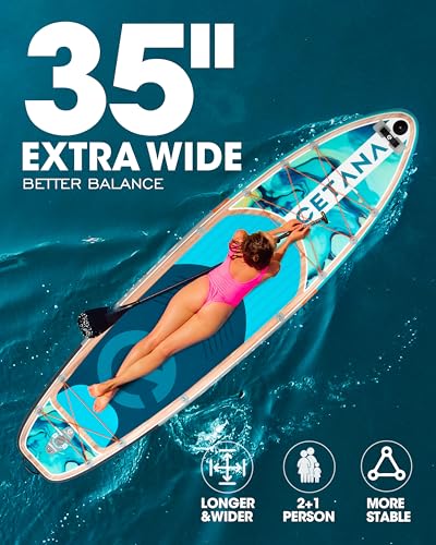 11'6×35" Extra Wide Inflatable Paddle Board 400lb Capacity R4359