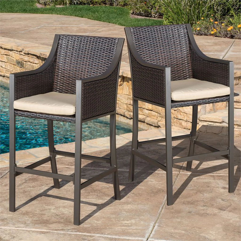 Multi Brown Bar Stool Set of 2 Q497928