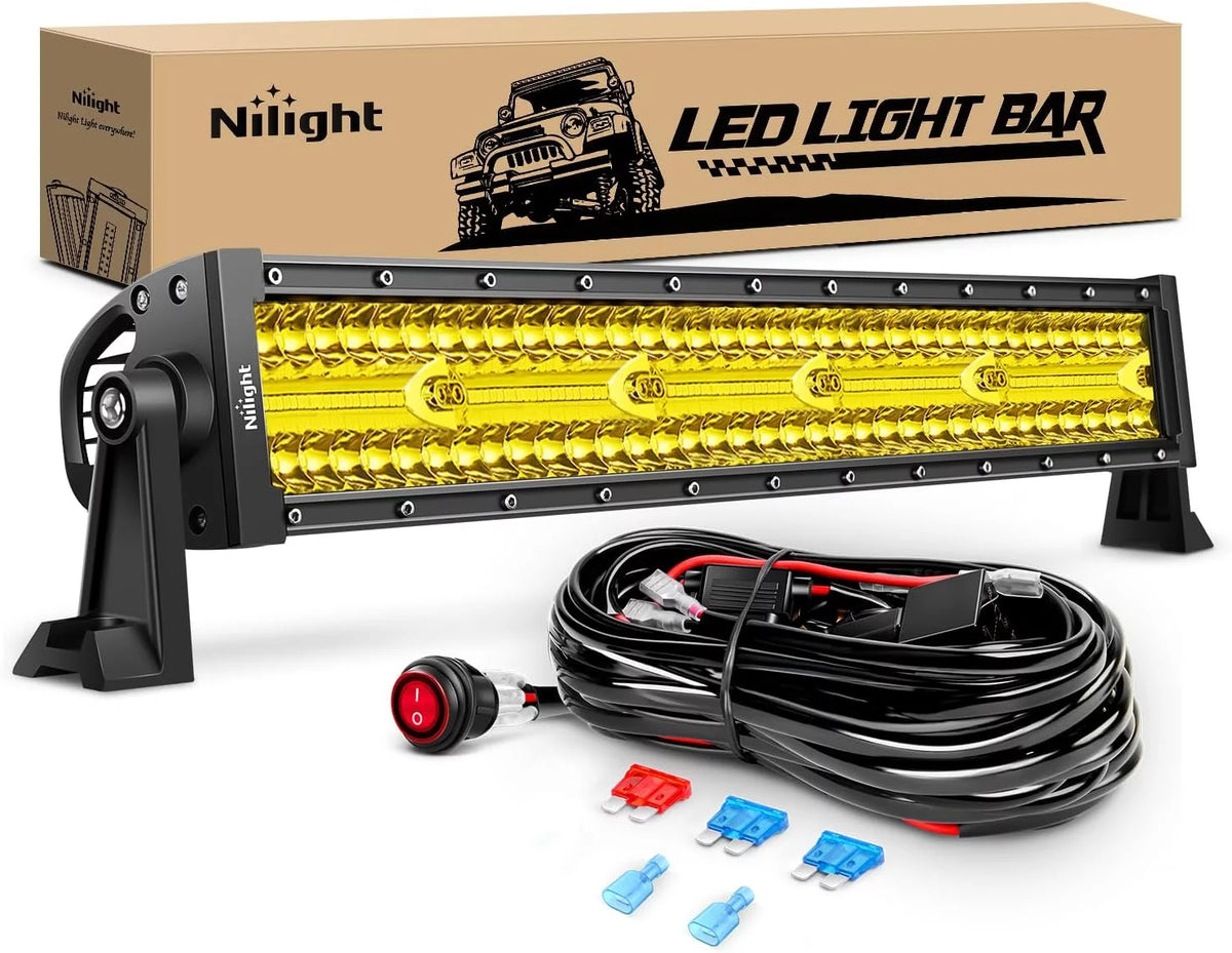 Amber 22 Inch 480W Triple Row LED Light Bar J8917