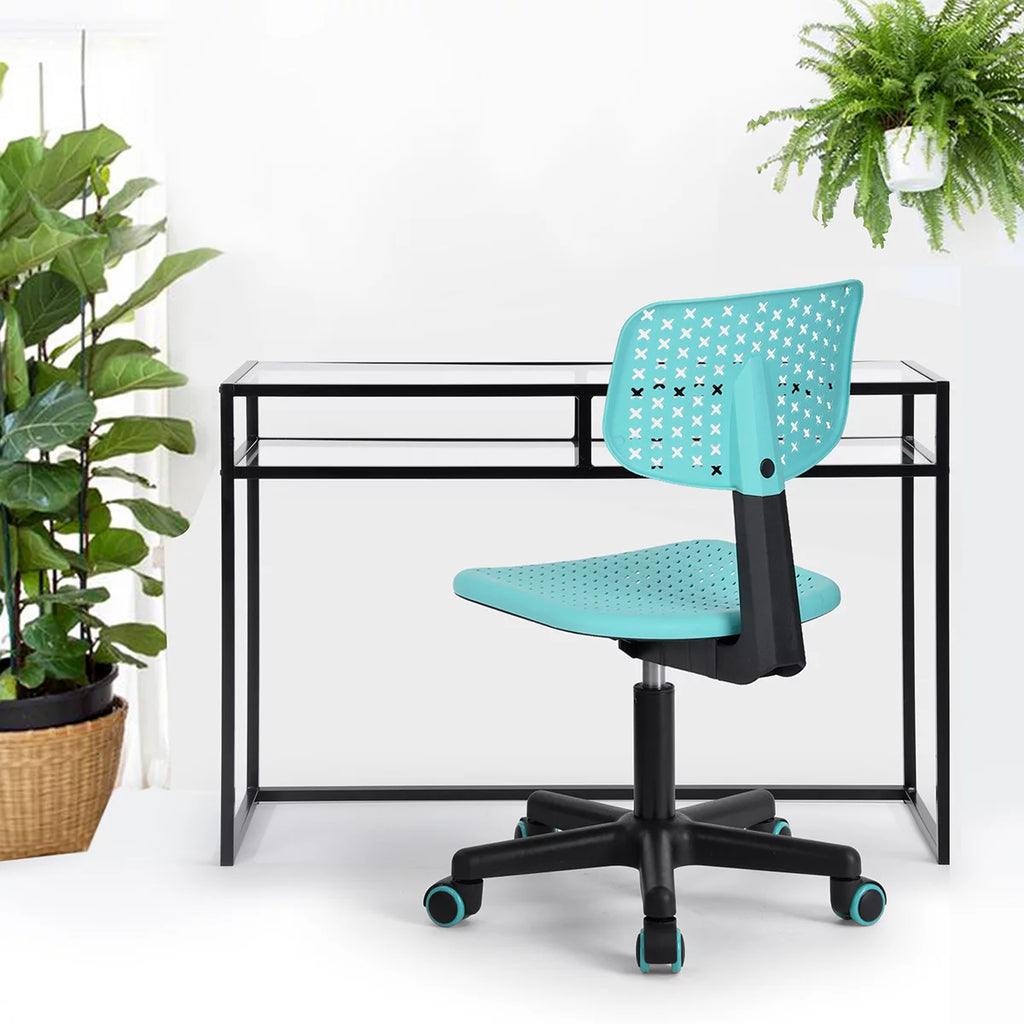 Turquoise Ergonomic Office Chair with Adjustable Height P847