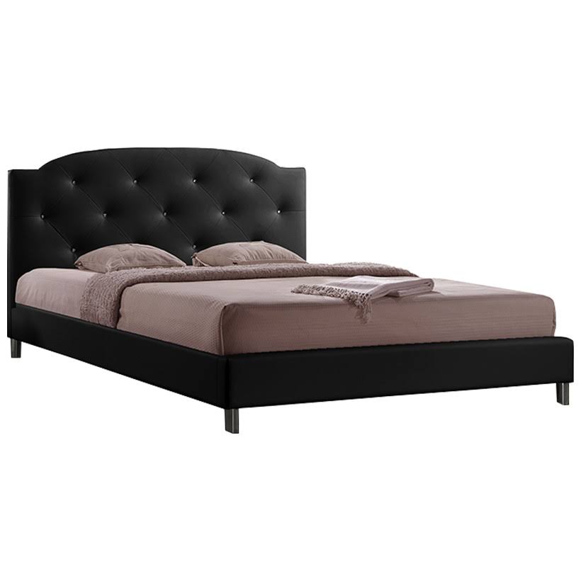 Queen White Leather Bed K256081