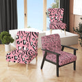 Pink Tiger and Leopard Pattern Upholstered Accent Chair V2501
