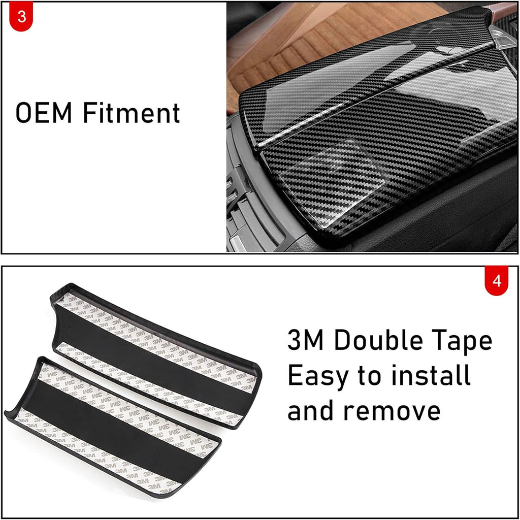 2 PCs Carbon Fiber Console Covers N4746