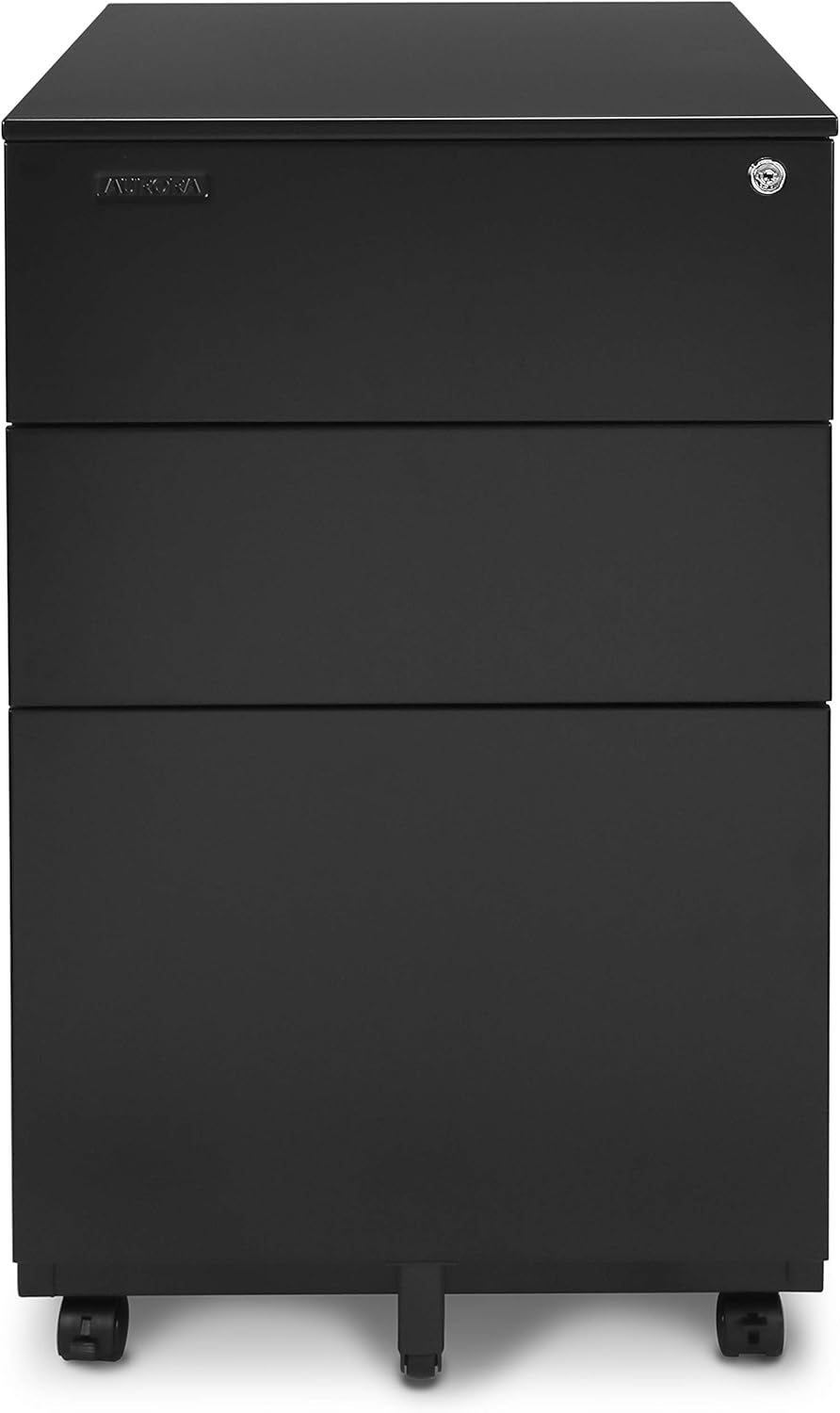 3-Drawer Metal Mobile File Cabinet with Lock B282