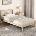 Queen Wooden Platform Bed Frame with Headboard F57987