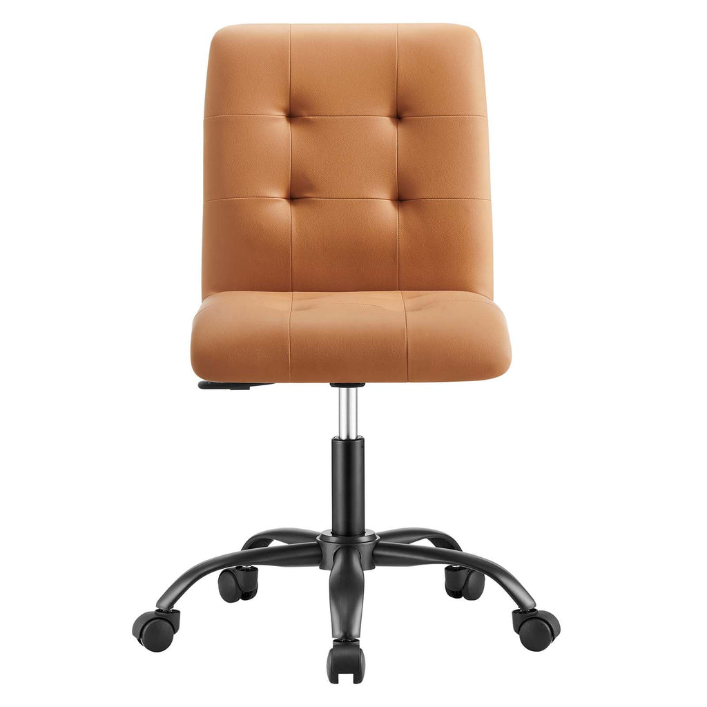 Black Tan Armless Office Chair C941159