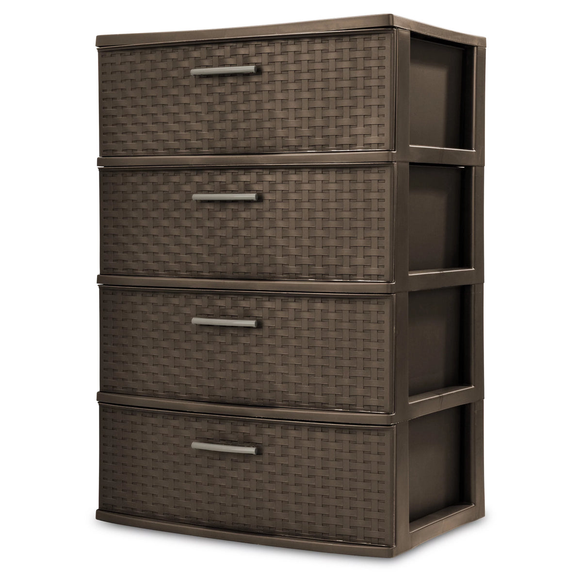 4 Drawer Wide Weave Tower Espresso W5197
