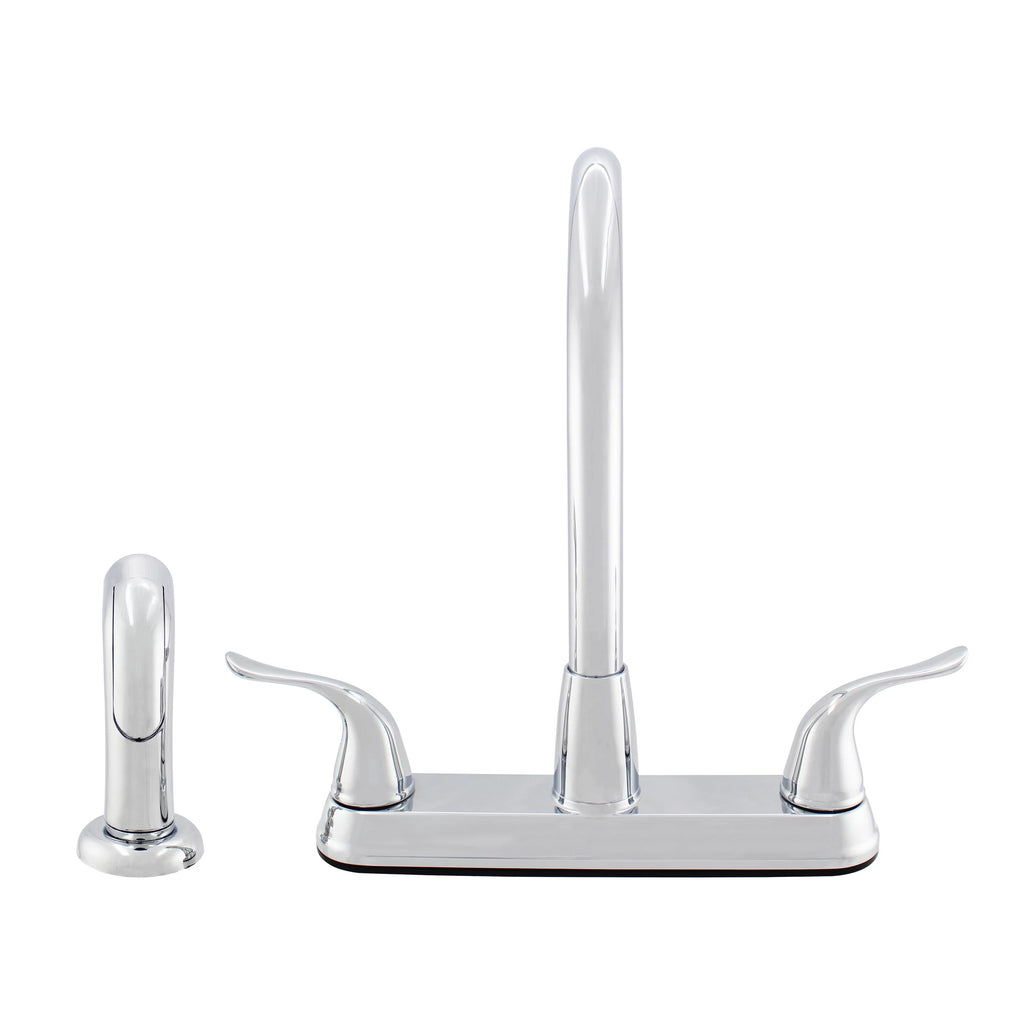 Hybrid Metal Deck Kitchen Sink Faucet with Side Spray M7778