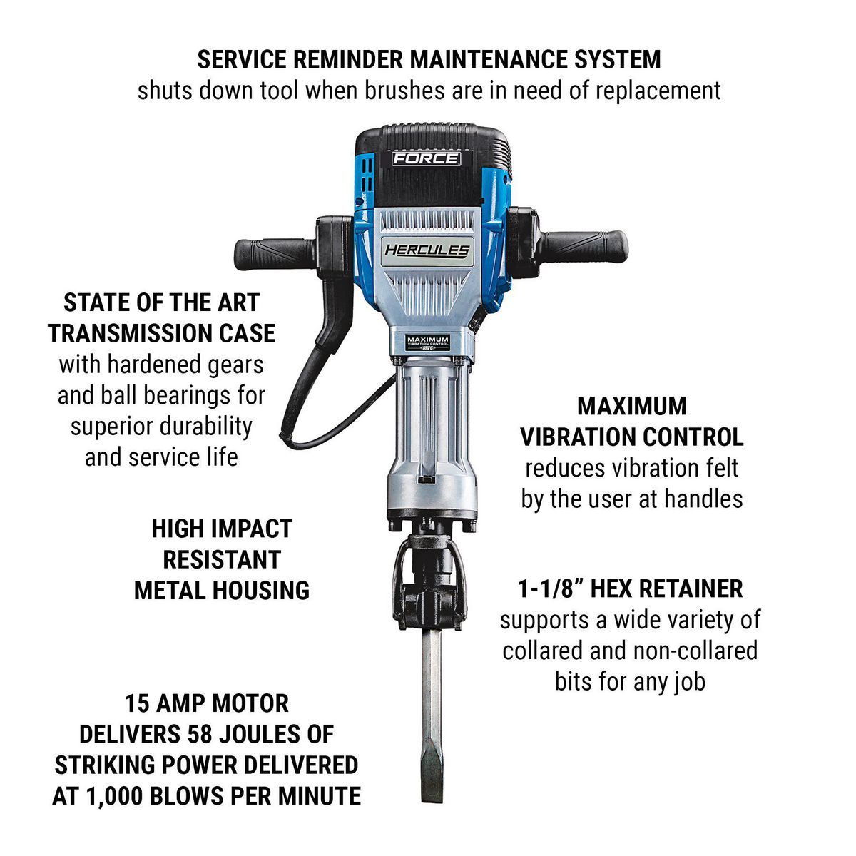 15 Amp 66 lb. Hex Breaker Hammer X193412