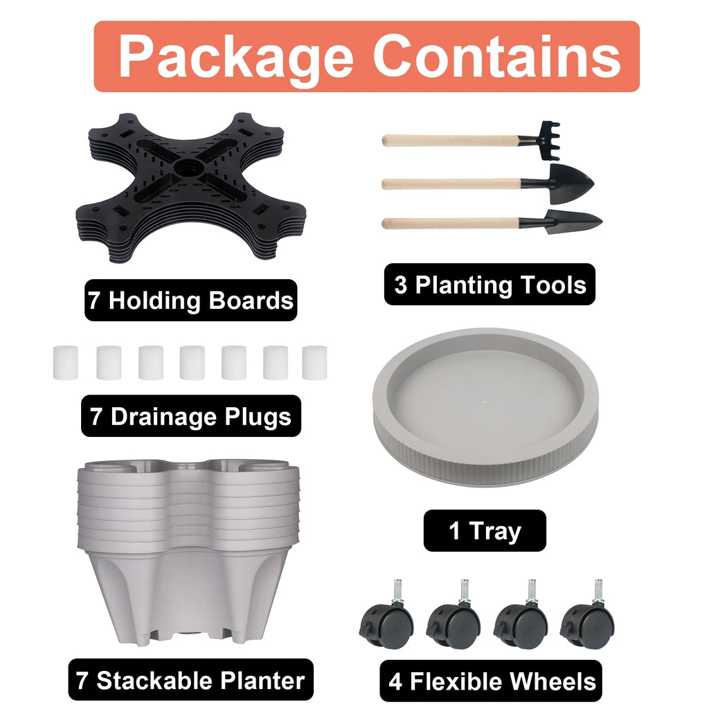 7 Tier Stackable Vertical Planter T964993