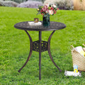 Cast Aluminum Round Dining Table with Umbrella Hole X7861