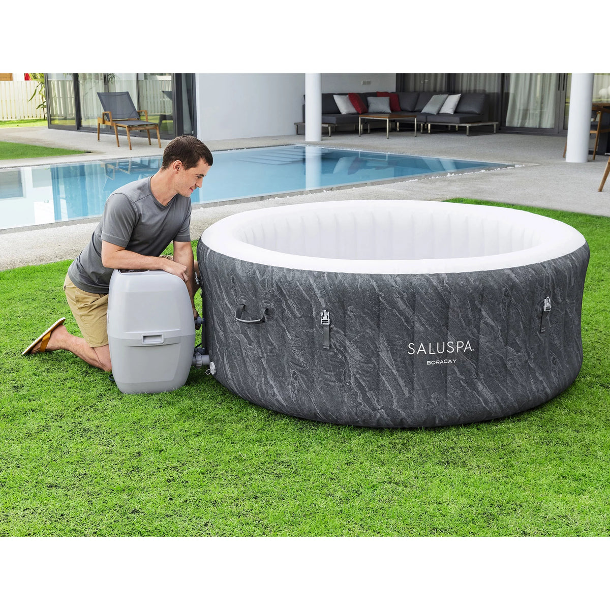 Inflatable Hot Tub with 120 Jets J572129