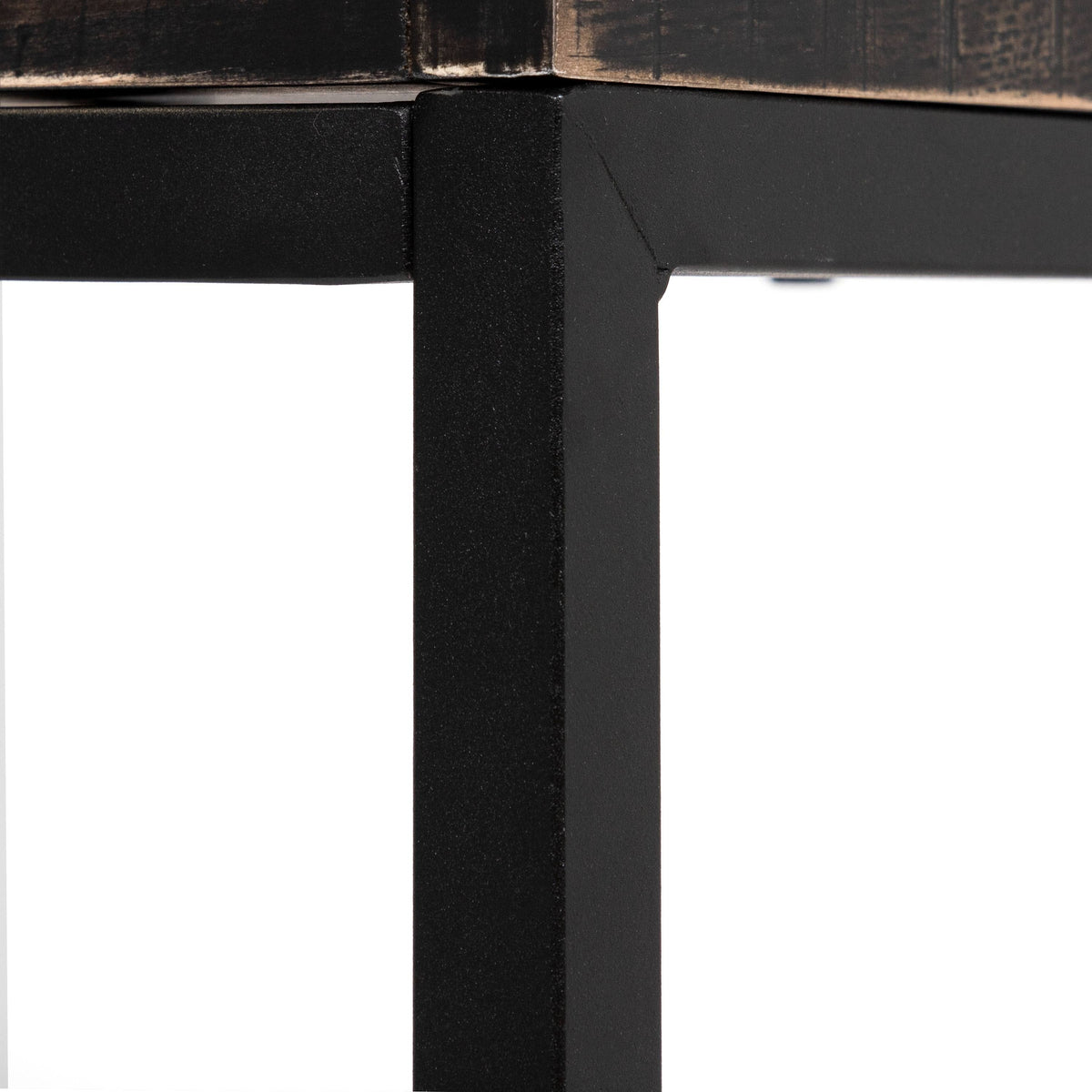 Black Industrial Computer Desk with USB Port E5984