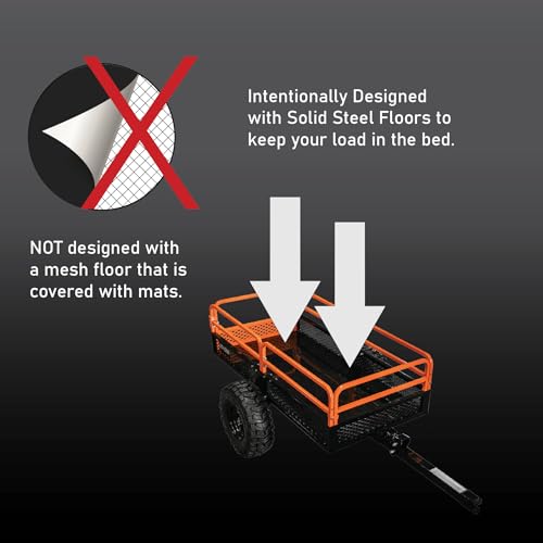 1500lb Utility Cart Cargo Trailer with Solid Steel Floor B638