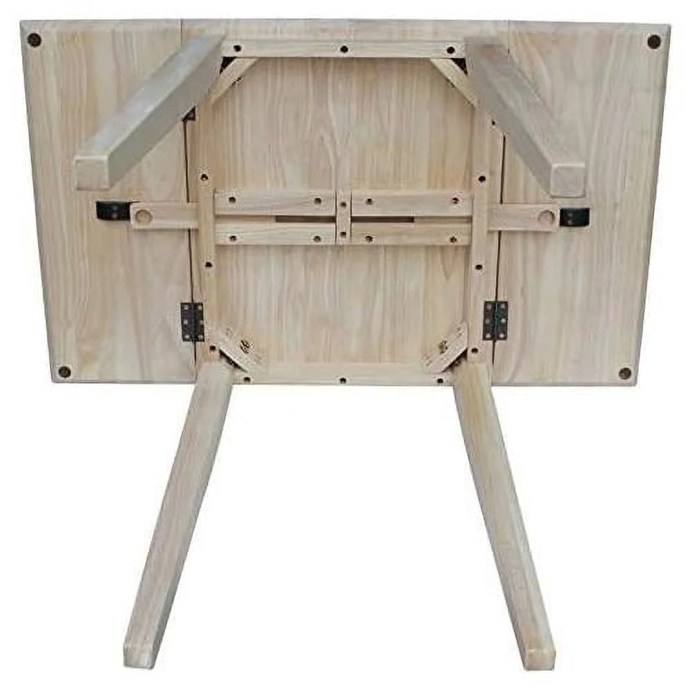 Unfinished Natural Wood Drop Leaf Dining Table V193529
