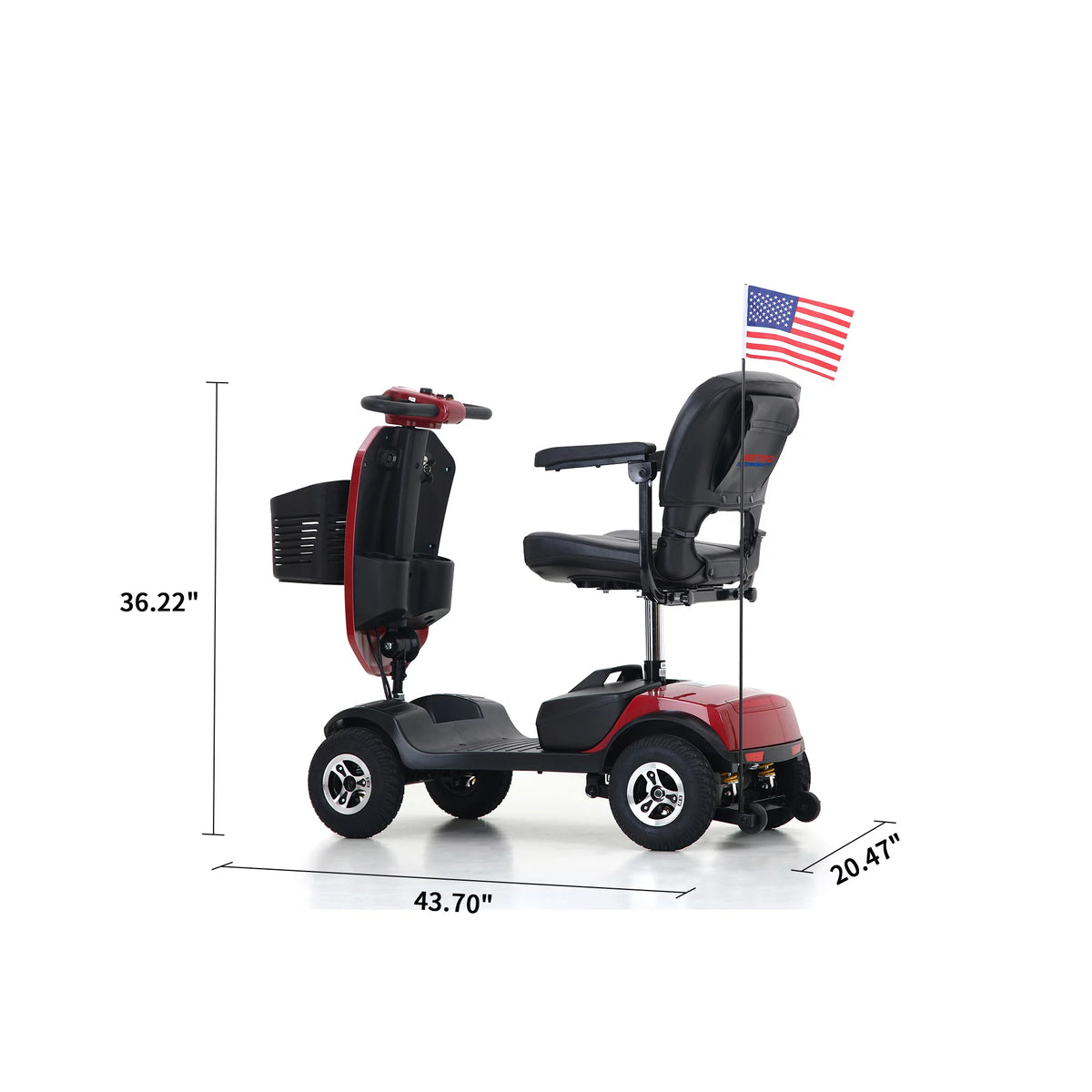 4-Wheel Mobility Scooter with Windshield E948349