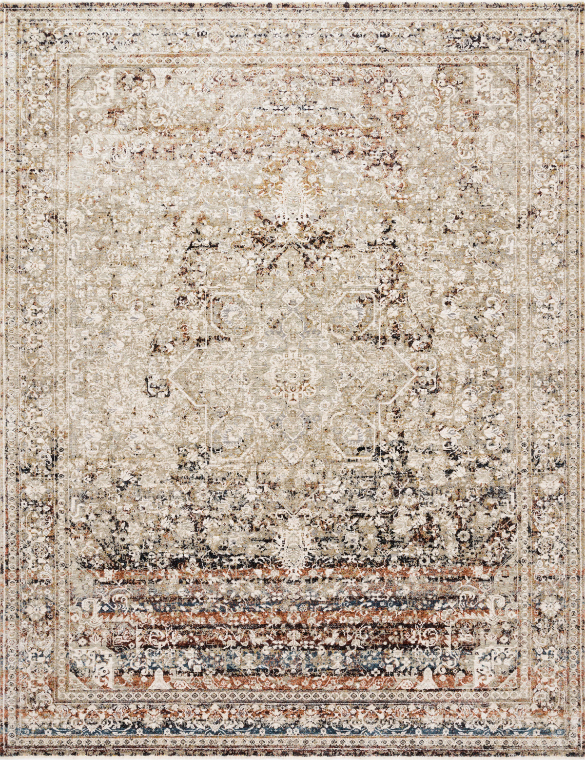Taupe Brick Rug 7'10 x 10' G3346