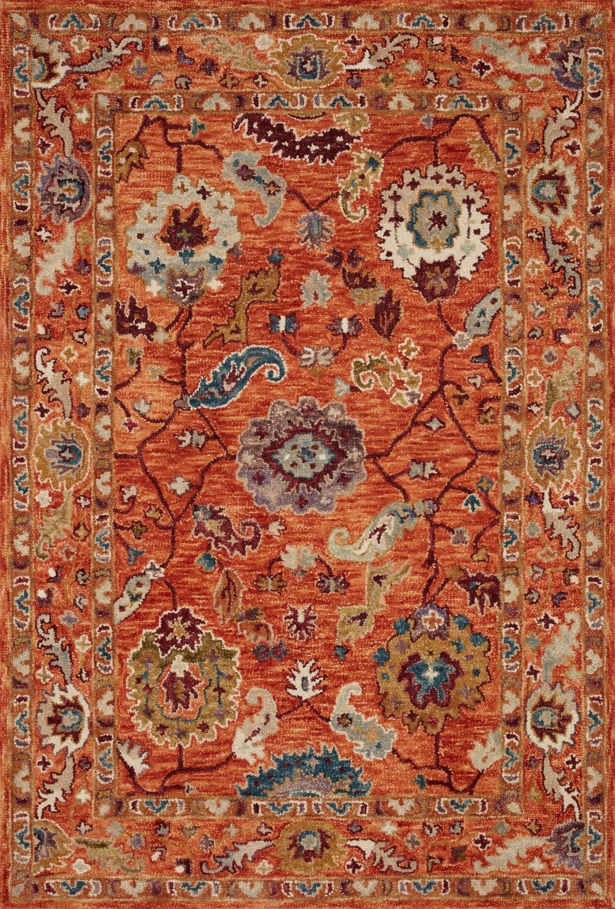 Orange 9'3 x 13' Rug M177821
