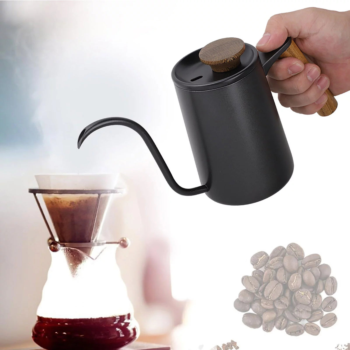 600ML Stainless Steel Gooseneck Drip Coffee Pot L649650