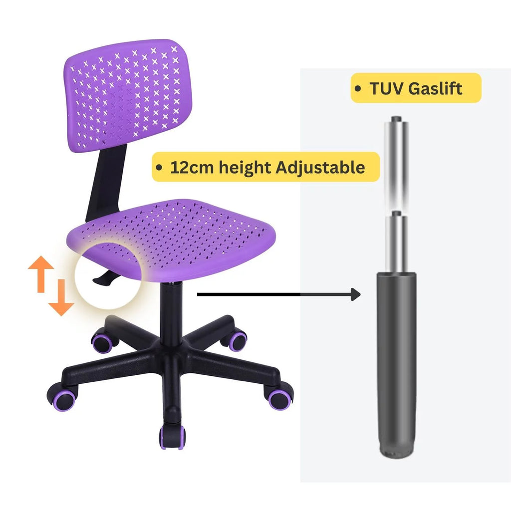 Purple Swivel Task Chair with Lumbar Support I29603