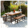 3-Piece Rustic Wood Patio Dining Set Z819170