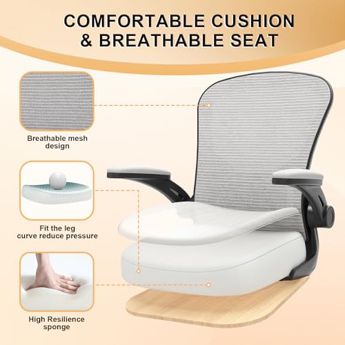 High Back Mesh Ergonomic Office Chair with Flip-up Armrests D717478