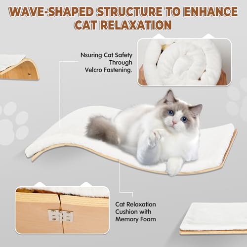 Cat Wall Shelves with Hammock and Perch J282