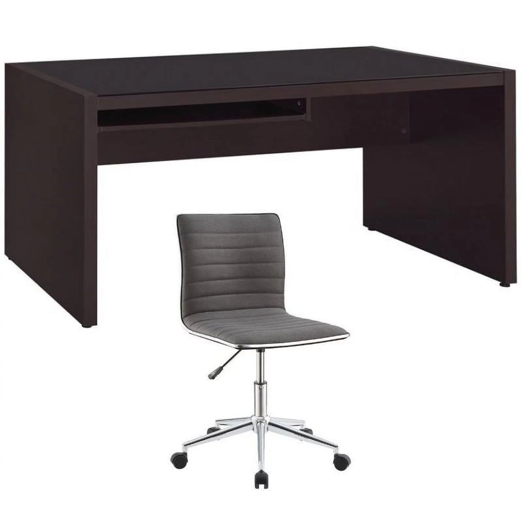 2 Piece Computer Desk and Office Chair Furniture Set Q876