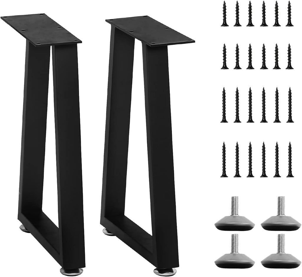 28 Inch Adjustable Metal Furniture Legs 2PCS Black S713337