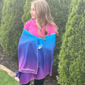 Cooling Shawl Blue to Purple Ombre L I7325