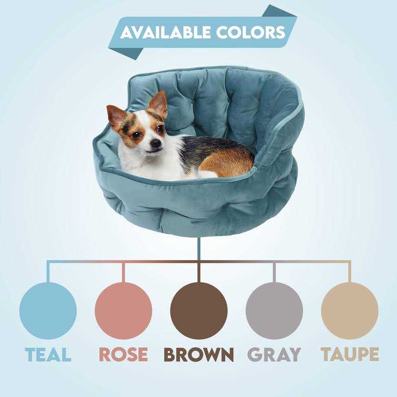 Mini Tufted Velvet Round Cuddler Pet Bed J415438
