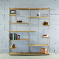 64-inch 11-Shelf Metal and Wood Bookcase P739703