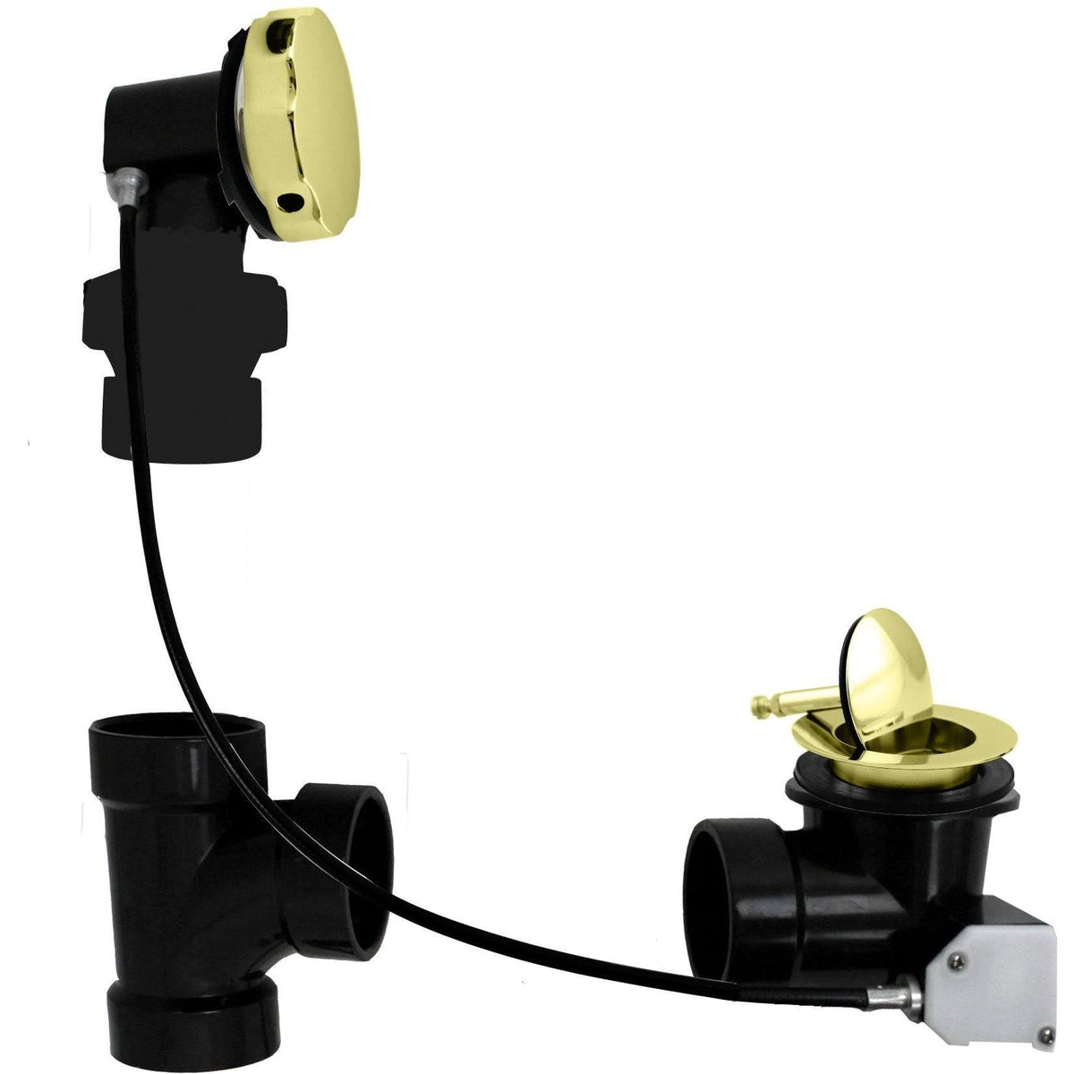 27 in. Cable Drive Bath Waste Polished Brass C103
