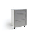 Gray Particle Board Shaker 3-Drawer Base Cabinet P56580