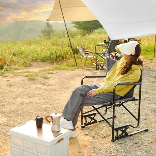 Blue Folding Camping Chair with Cup Holder D11468