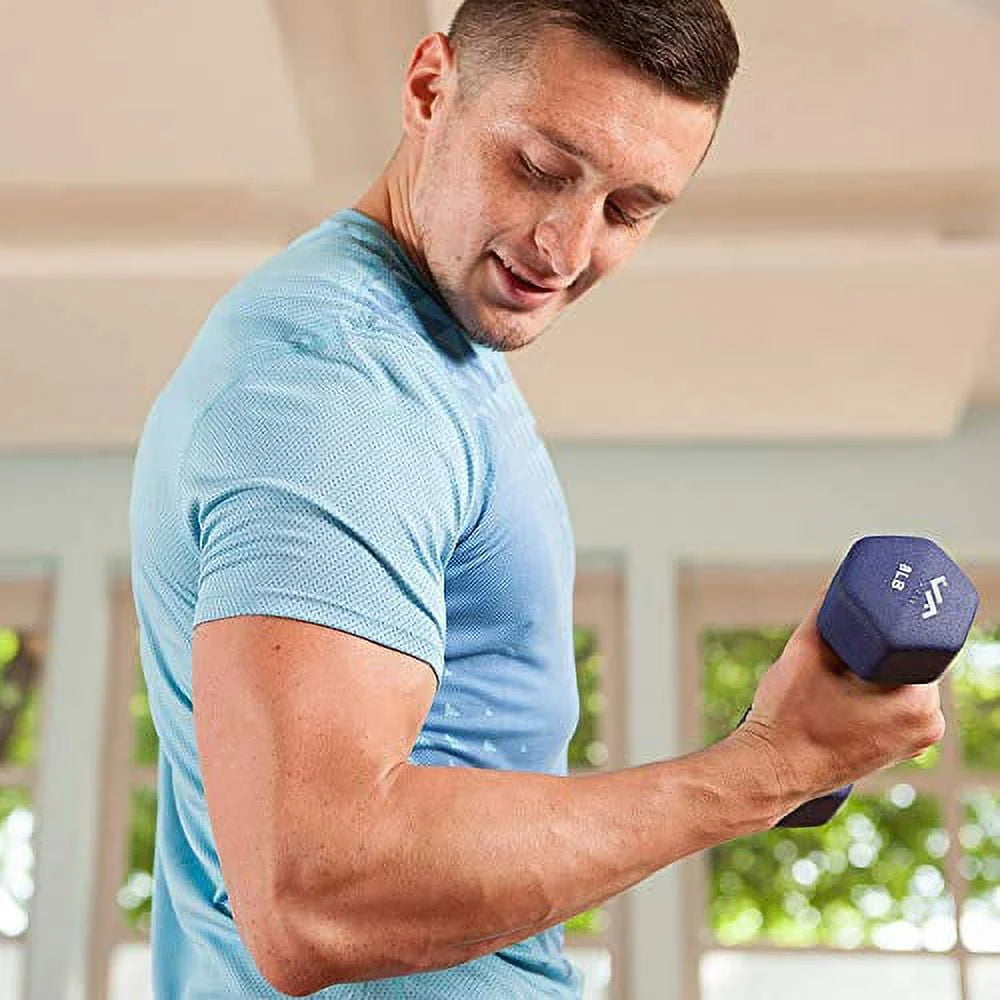 74 lb Dumbbell Set with Steel Stand E819603