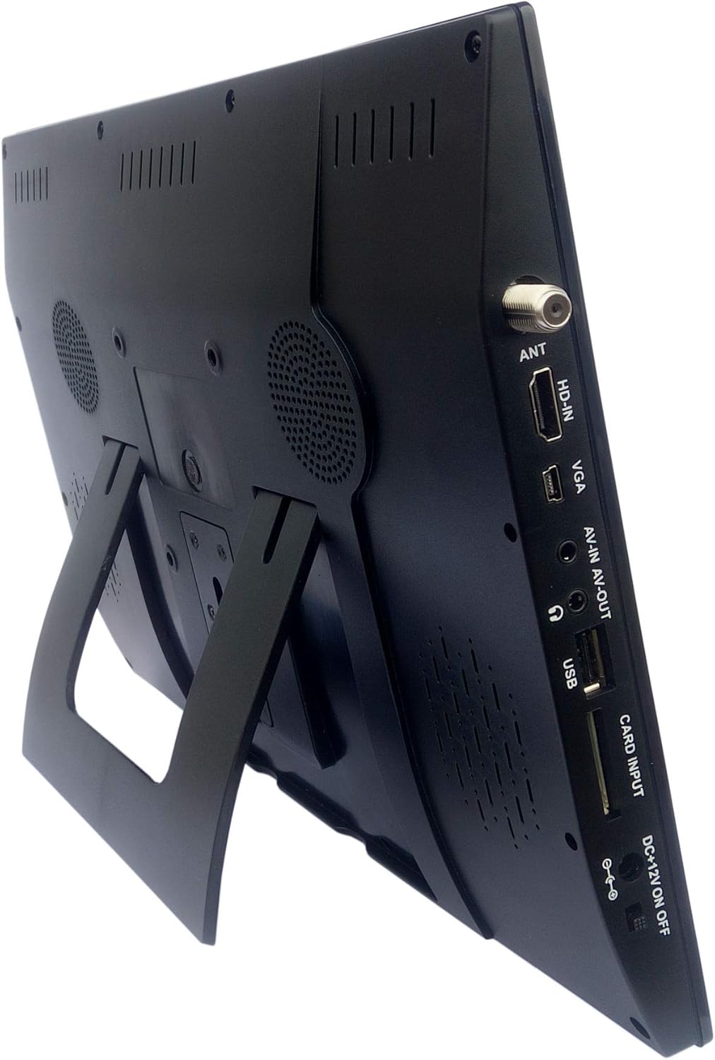 14” Portable LCD TV Monitor 1080P Rechargeable Battery Operated with Stand and Remote Control U383