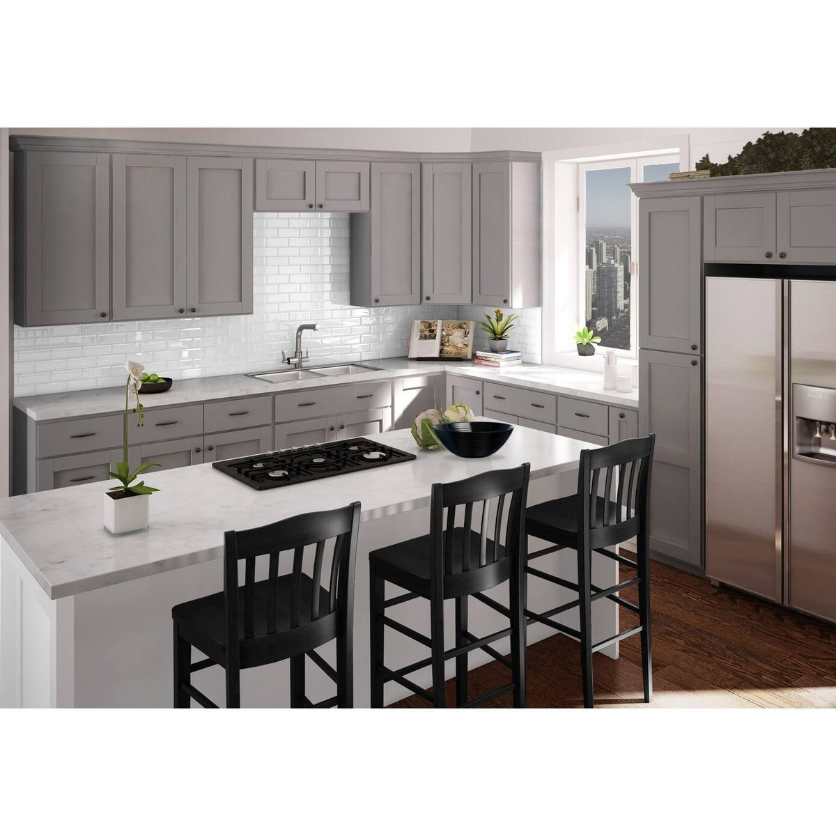 Single Door Wall Cabinet Dove Gray D1366
