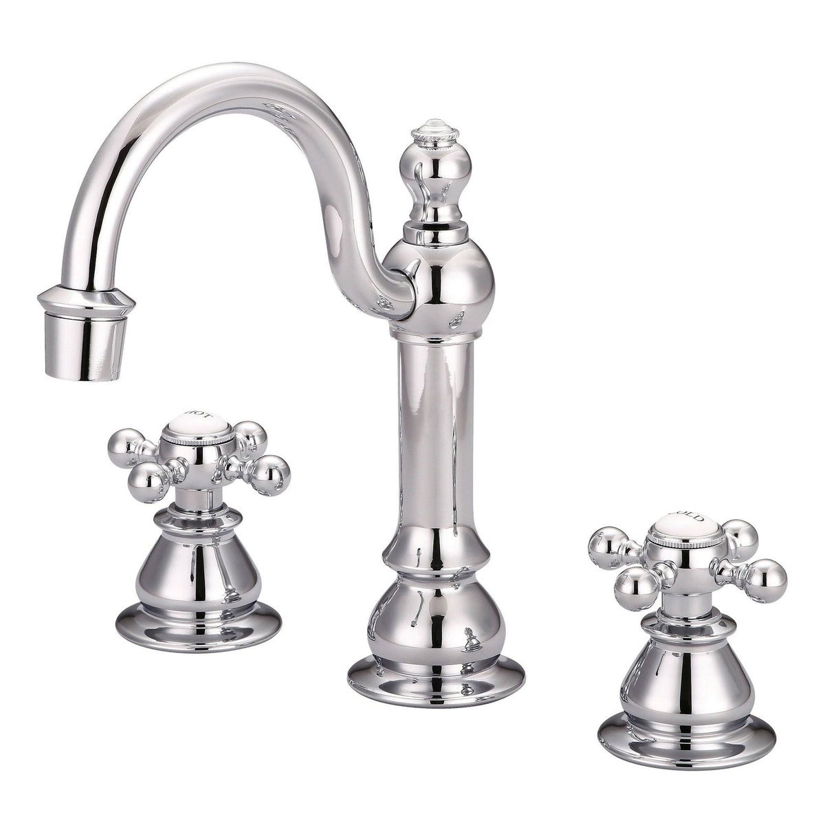 Chrome Widespread Lavatory Faucets with Pop-Up Drain E34642