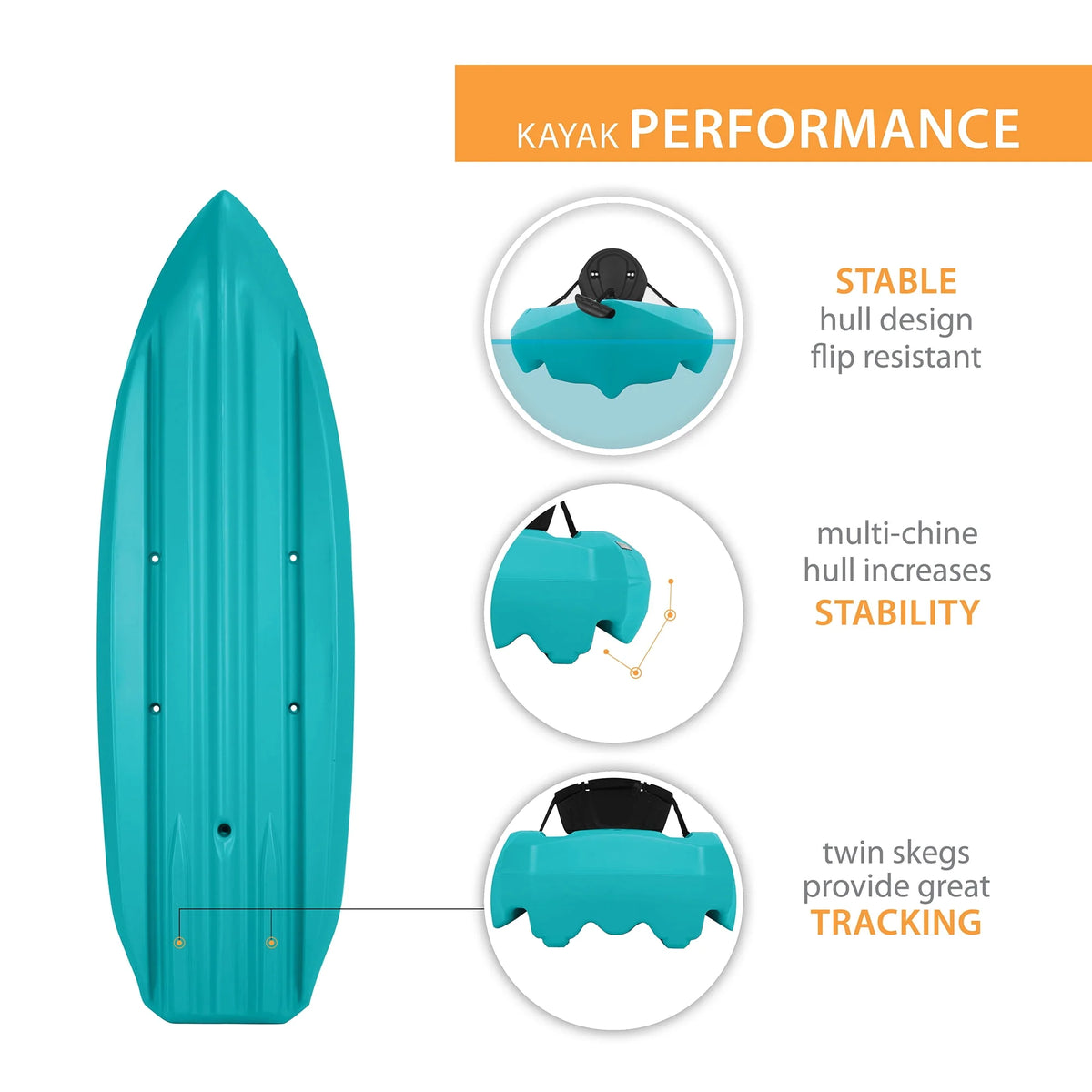 Teal 8 ft Sit-On-top Kayak M81225