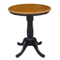 Round Top Pedestal Dining Table with Black Base E26929