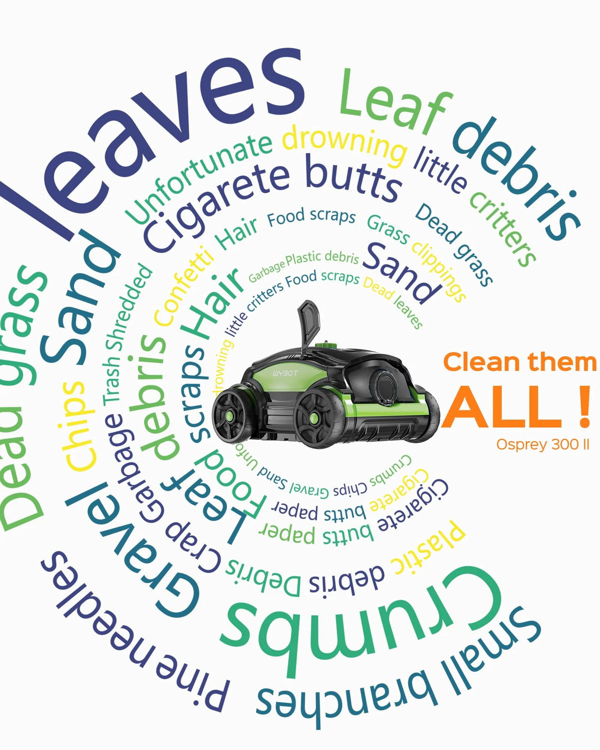 Cordless Robotic Pool Cleaner 45W 130Mins Black and Blue Y157