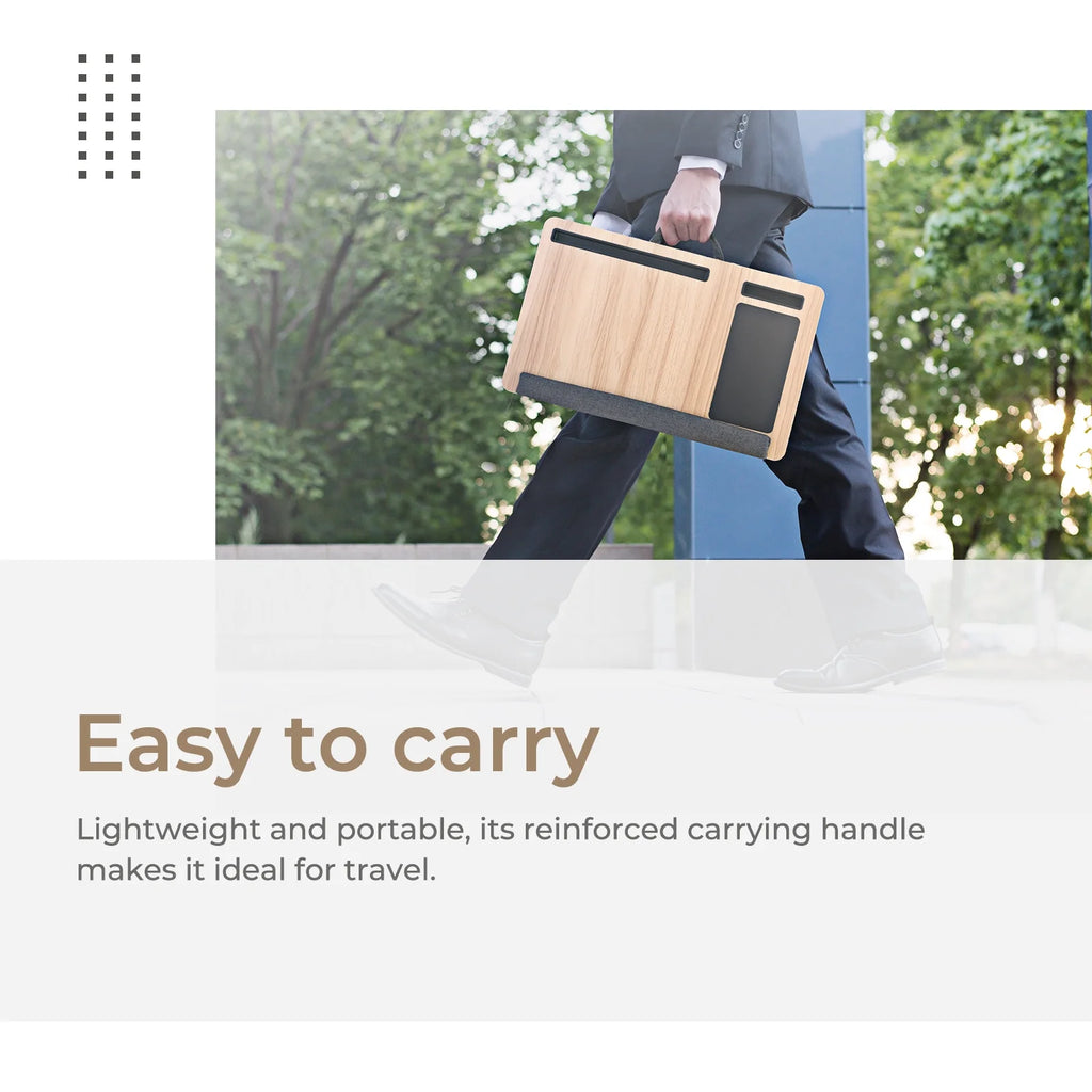 Portable Lap Laptop Desk with Cushion, Mouse Pad & Phone Slot Z1348