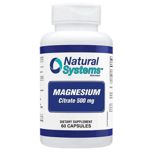 Magnesium Citrate 500 mg Vitamin B12 B6 60 Capsules A253
