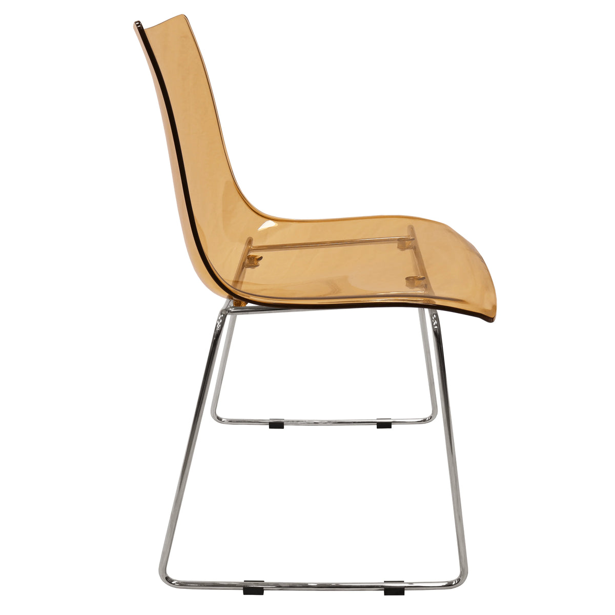 Amber Acrylic Stackable Side Chair Set of 4 L8178